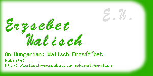 erzsebet walisch business card